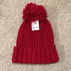 Sonoma Kids Red Cable Knit Hat